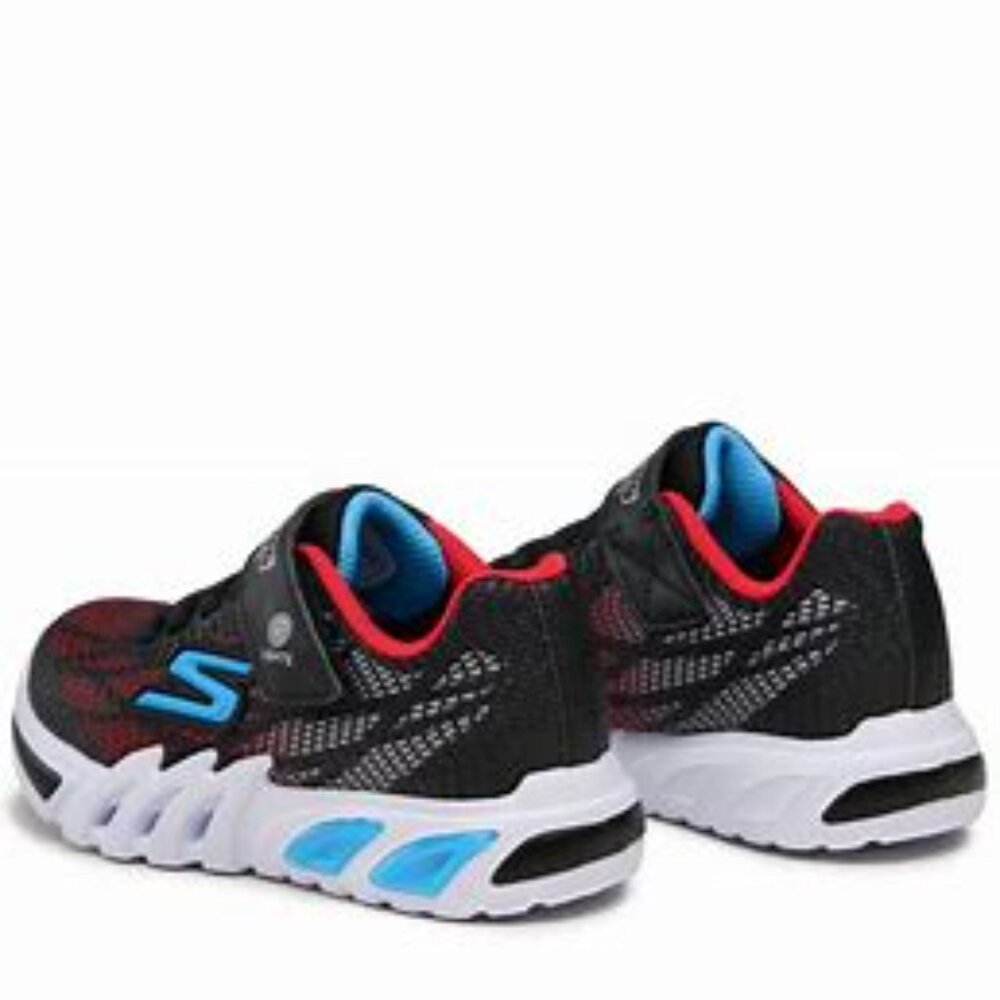 Size 3 Youth Skechers Black and Red Athletic Sneakers